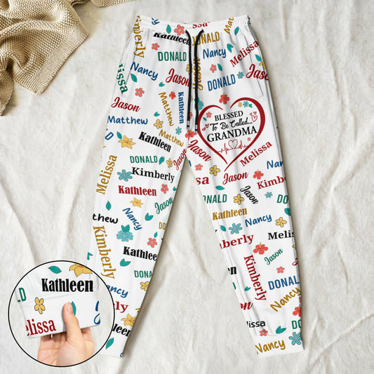 Blessed To Be Called Grandma - Personalized Sweatpants