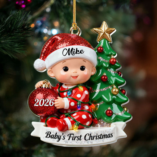 Baby's First Christmas - Personalized 1-Layer Acrylic Ornament