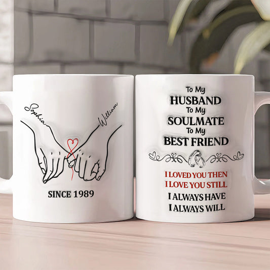 To My Husband Soulmate Best Friend - Personalized Ceramic Coffee Mug