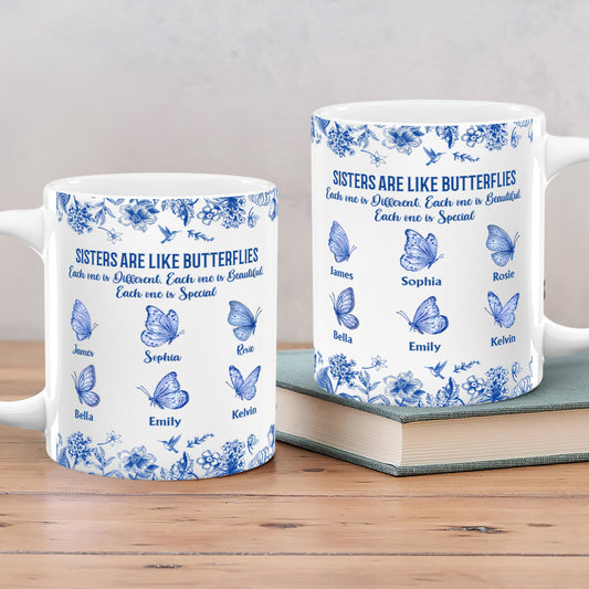 Sisters Are Different But Beautiful And Special - Personalized Ceramic Coffee Mug