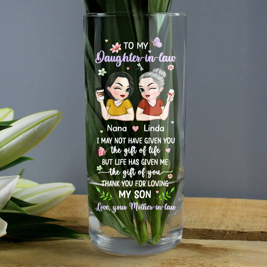 Thank You For Loving My Son - Personalized Glass Vase