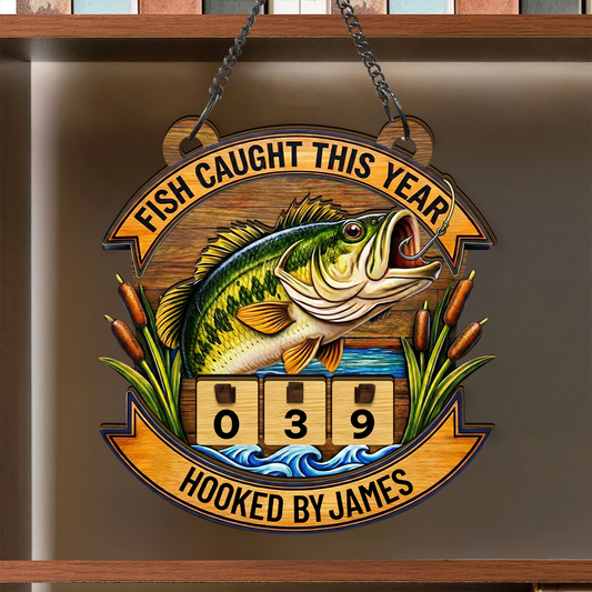 Fish Caught This Year - Personalized Tracker Sign