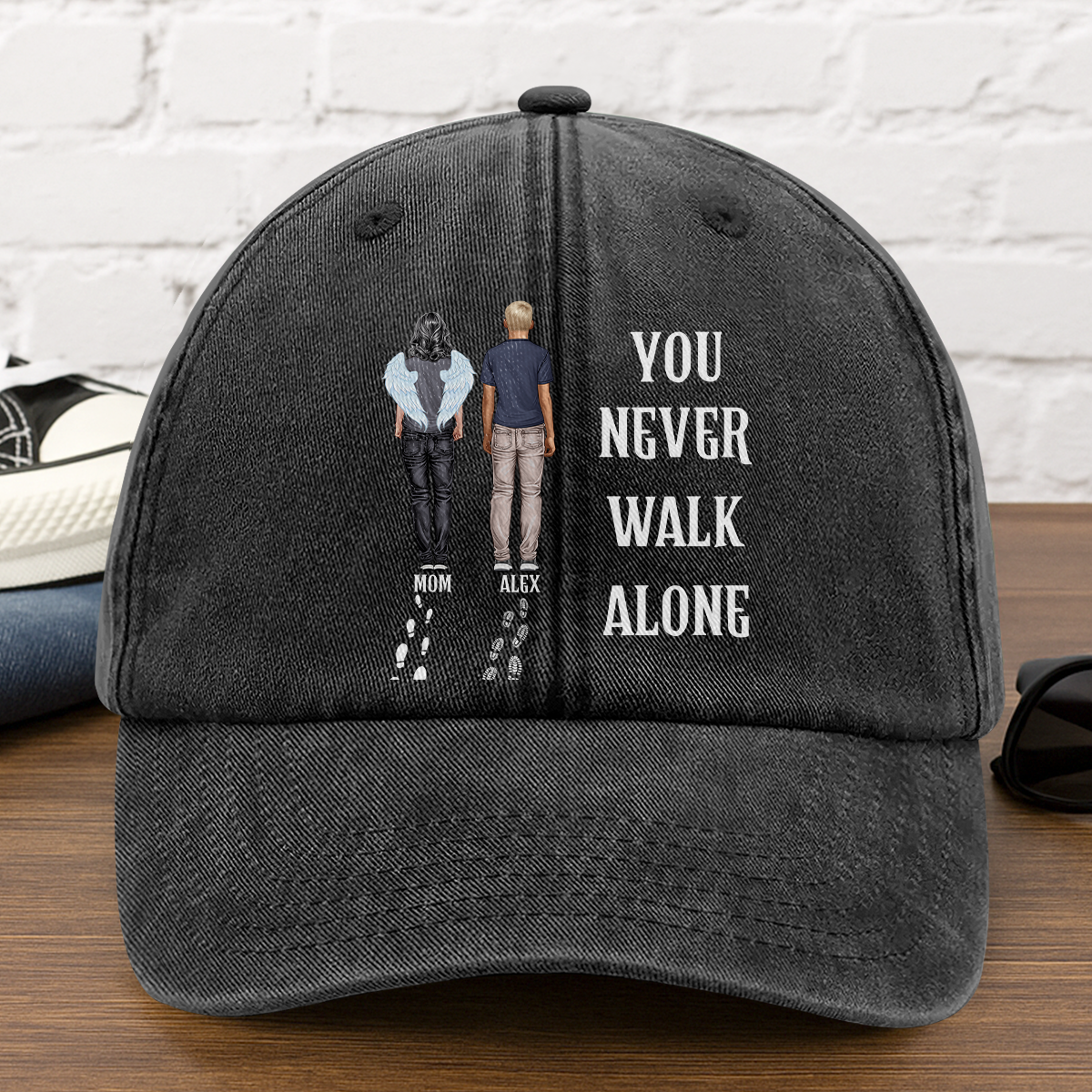 Gift For Him or Her - You Never Walk Alone - Personalized Vintage ...