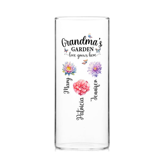 Grandma's Garden - Personalized Glass Vase