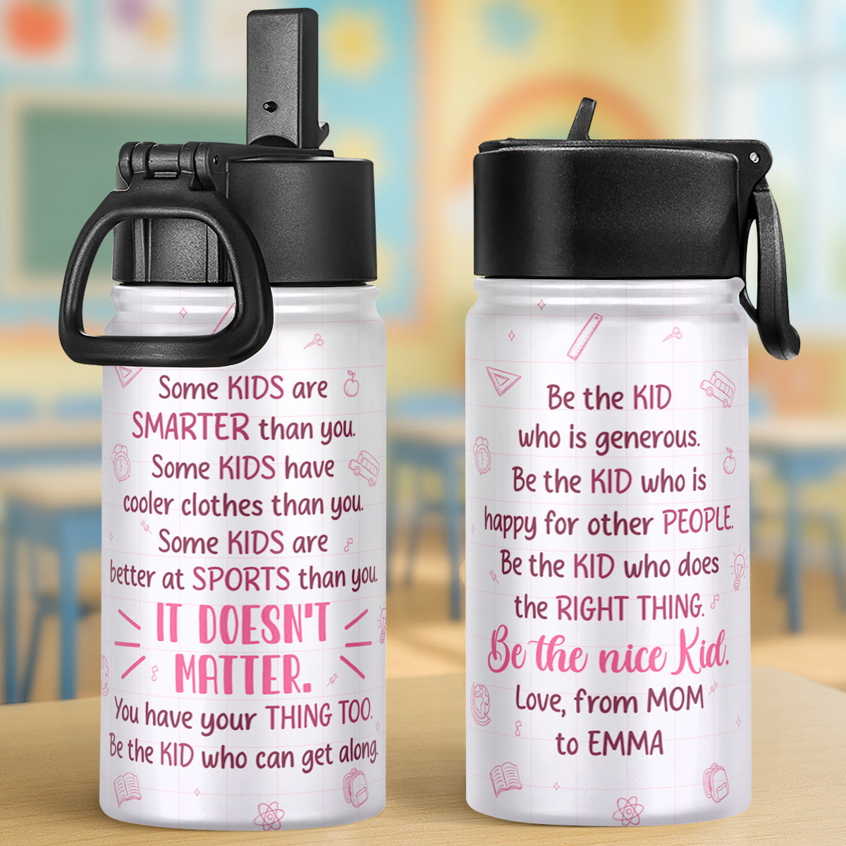 Nice Kids Be The Nice Kid - Personalized Kids Stainless Steel Water Bottle – JOYMADE