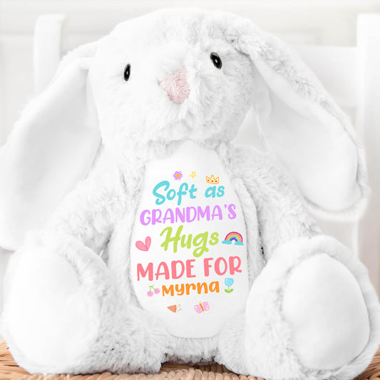 Soft As Grandma’s Hugs - Personalized Stuffed Bunny