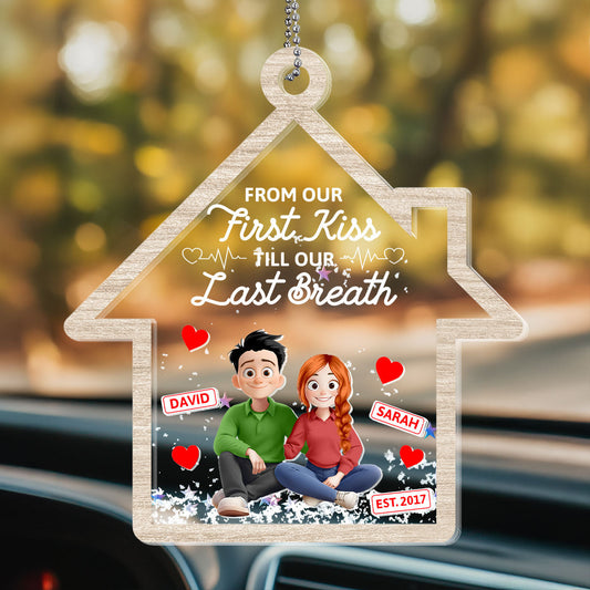 From Our First Kiss Till Our Last Breath - Personalized Car Shaker Ornament
