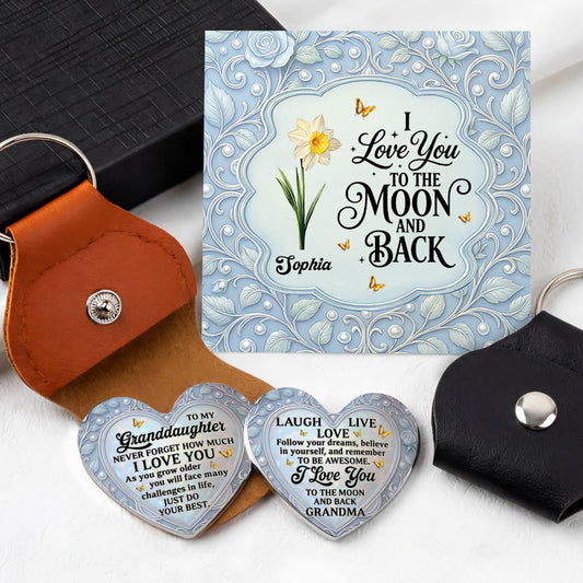 I Love You To The Moon And Back - Personalized Heart Pocket Hug