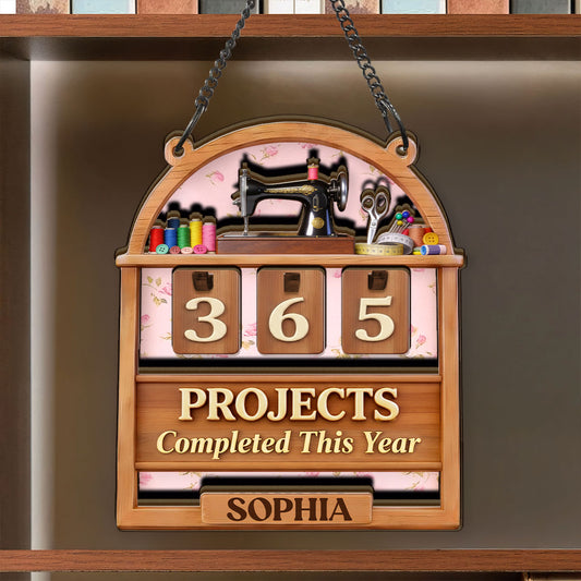 My Sewing Tracker - Personalized Tracker Sign