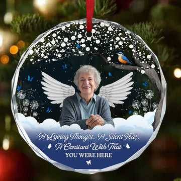 A Constant Wish That You Were Here - Personalized Round Shaped Glass Ornament