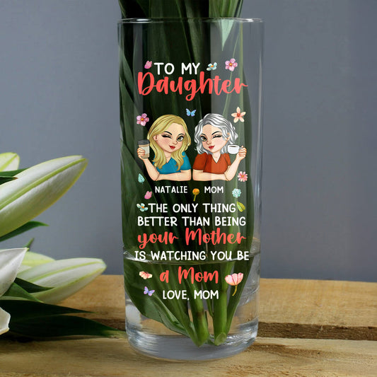 To My Daughter - Personalized Glass Vase