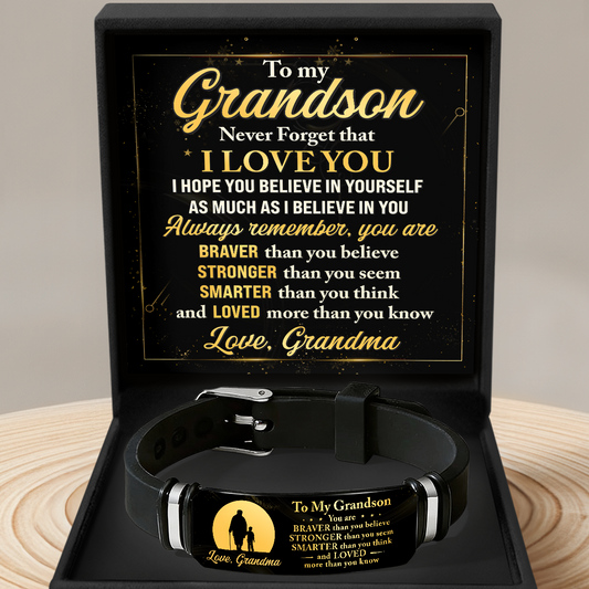 To My Grandson You Are - Personalized Bracelet