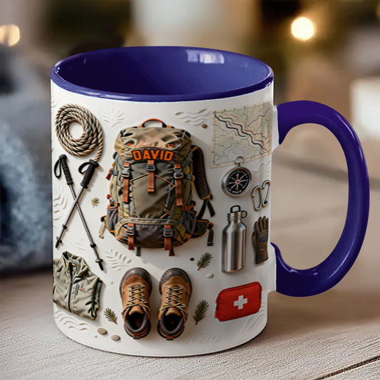 Love Hiking - Personalized Accent Mug