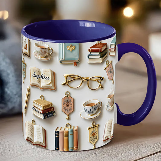 Love Reading - Personalized Accent Mug