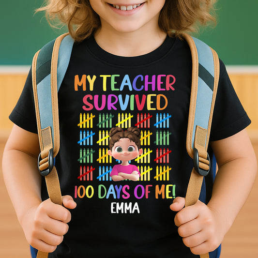 100 Days Of School Gift For Kid - Personalized Kid T-Shirt