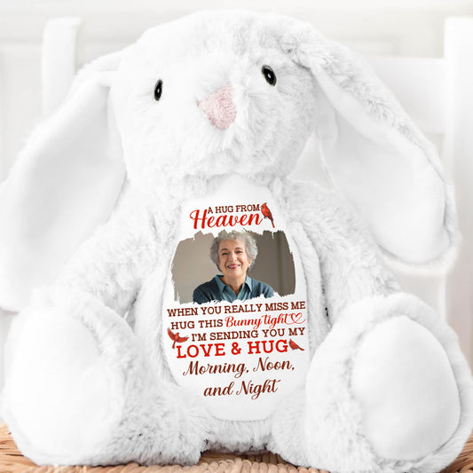 A Hug From Heaven I'm Always With You - Personalized Stuffed Bunny