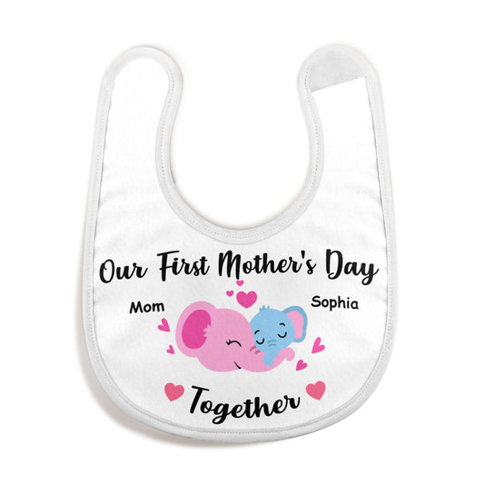 Our 1st Mother's Day - Personalized Baby Bib