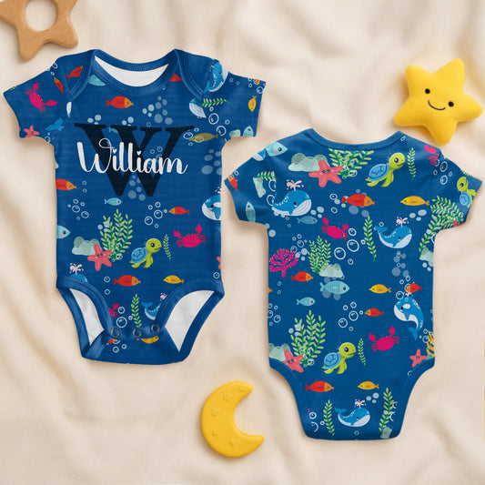 Under The Sea - Personalized All Over Print Onesie