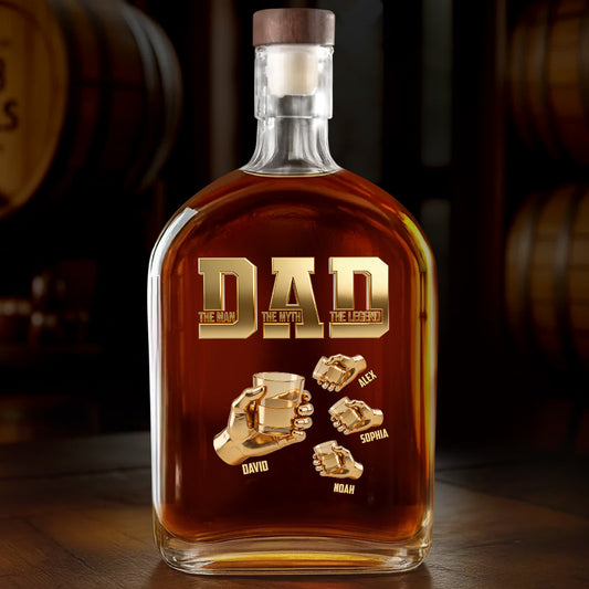Dad: The Man The Myth The Legend - Personalized Whiskey Bottle