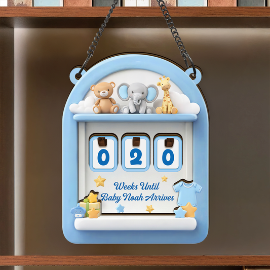 Baby Countdown - Personalized Tracker Sign