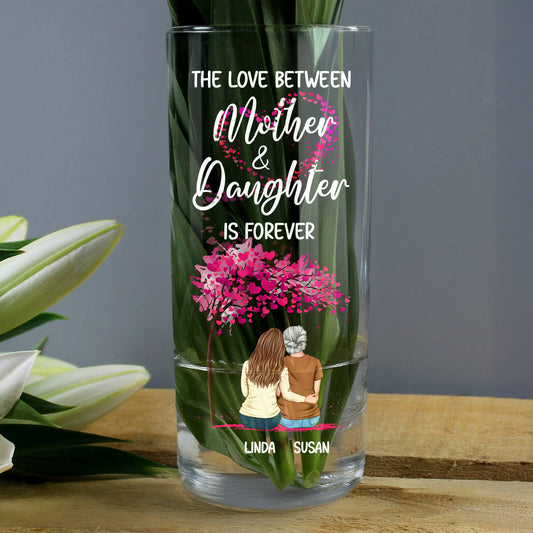 Linked By Love, Forever And Always - Personalized Glass Vase