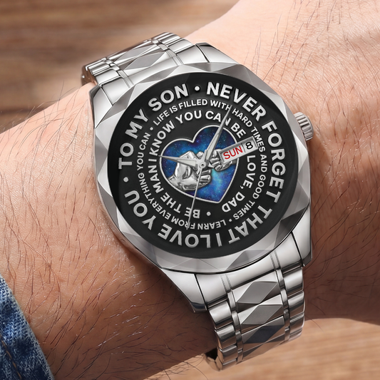 Be The Man I Know You Can Be - Personalized Men's Wrist Watch