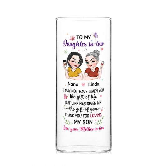 Thank You For Loving My Son - Personalized Glass Vase