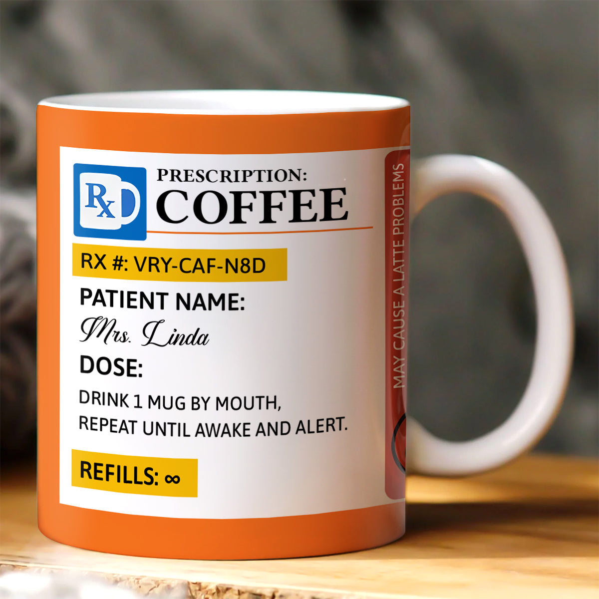 Gift For Coffee Lover - Prescription - Personalized Ceramic Coffee Mug ...