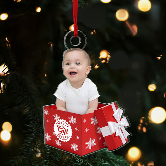 Best Gift Ever Photo Upload - Personalized 1-Layer Acrylic Ornament