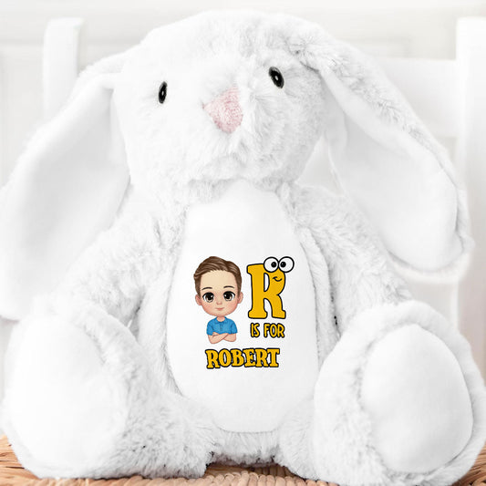 Kid's Name - Personalized Stuffed Bunny