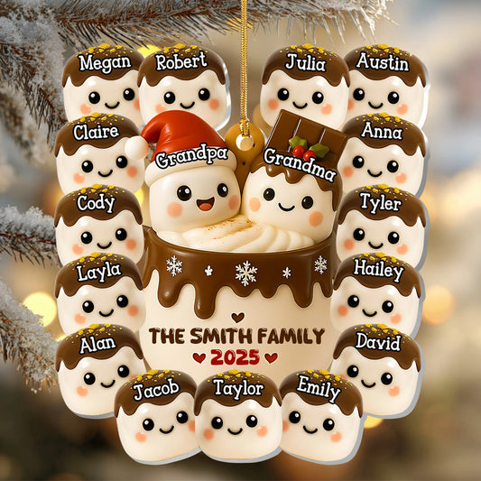Sweet And Cozy Family - Personalized 1-Layer Acrylic Ornament