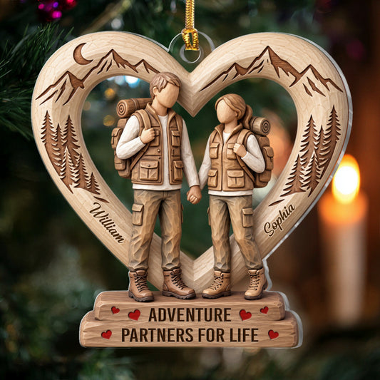 Adventure Partners For Life - Personalized 1-Layer Acrylic Ornament