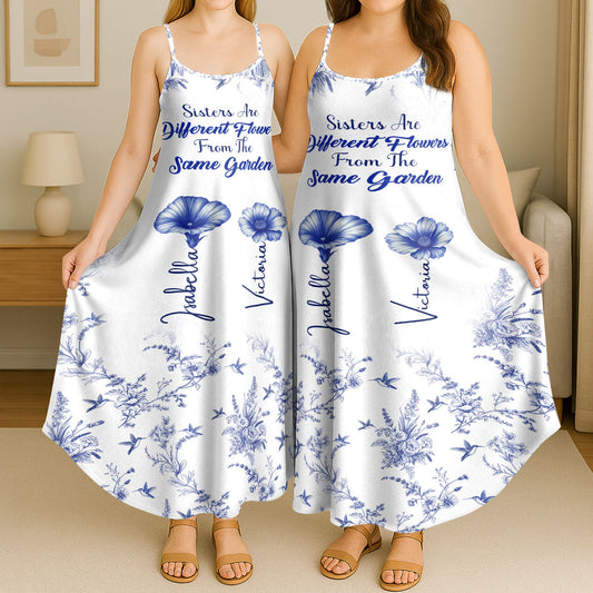 Flowers From The Same Garden Toile De Jouy Style - Personalized Maxi Dress