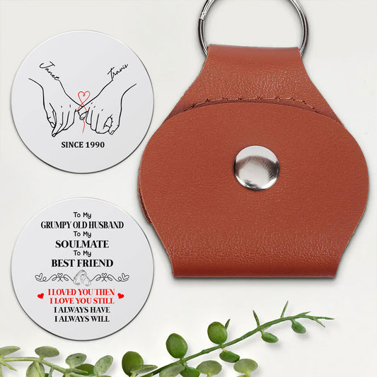 To My Grumpy Old Husband I Love You Then I Love You Still - Personalized Pocket Hug