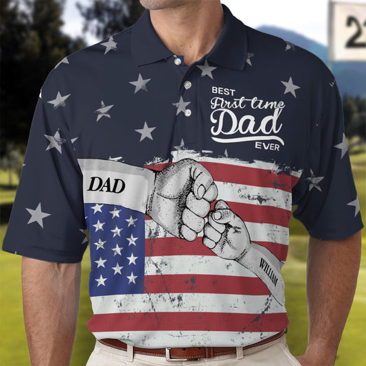 Best First-Time Dad Ever - Personalized Polo Shirt