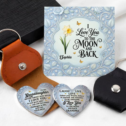 I Love You To The Moon And Back - Personalized Heart Pocket Hug