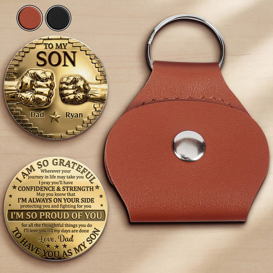 I'm So Grateful To Have You As My Son - Personalized Pocket Hug