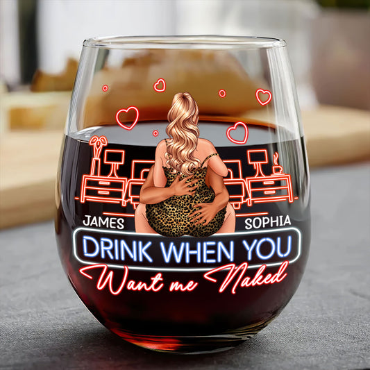 Drink It - Personalized Stemless Wine Glass