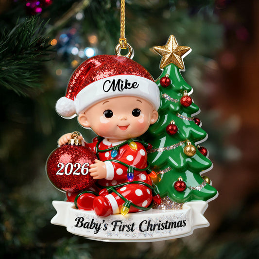 Baby's First Christmas - Personalized 1-Layer Acrylic Ornament
