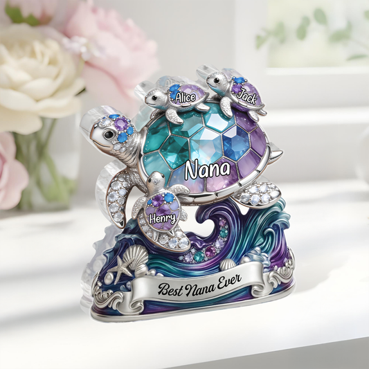 Best Nana Ever - Personalized Custom Shaped Acrylic Plaque