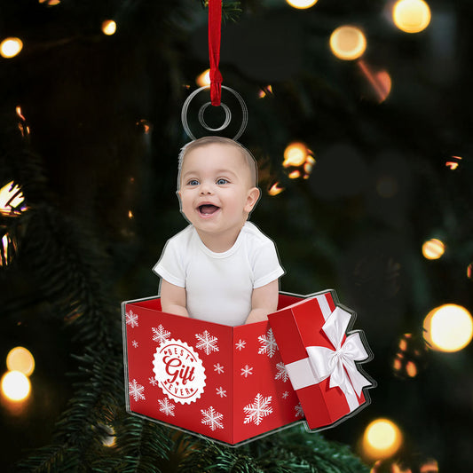Best Gift Ever Photo Upload - Personalized 1-Layer Acrylic Ornament