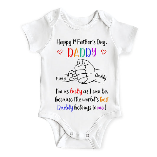 Happy First Father's Day - Personalized Baby Onesie