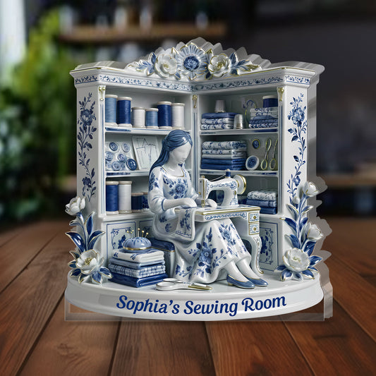 My Sewing Room - Personalized Custom Shaped Acrylic Plaque