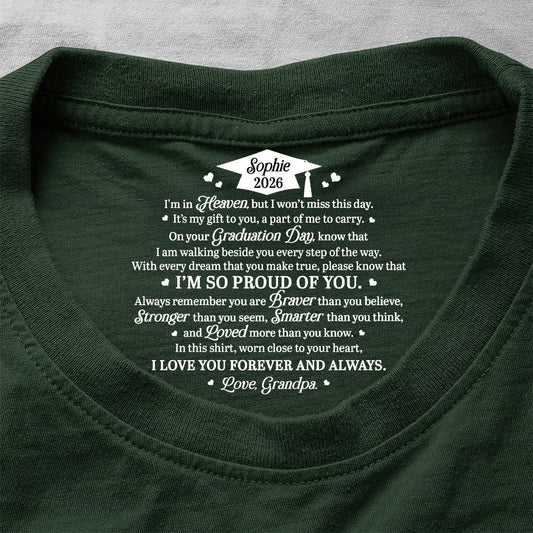 I’m In Heaven But I Won't Miss This Day - Personalized Shirt With Design Inner Neck