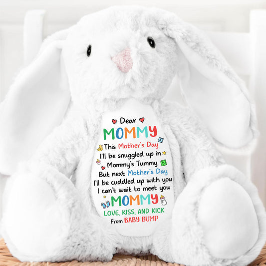 I Can't Wait To Meet You Mommy - Personalized Stuffed Bunny