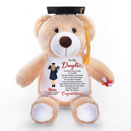 You Believed You Could  - Personalized Graduation Teddy Bear