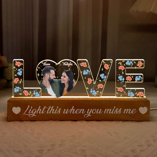 Light This When You Miss Me - Personalized LED Night Light