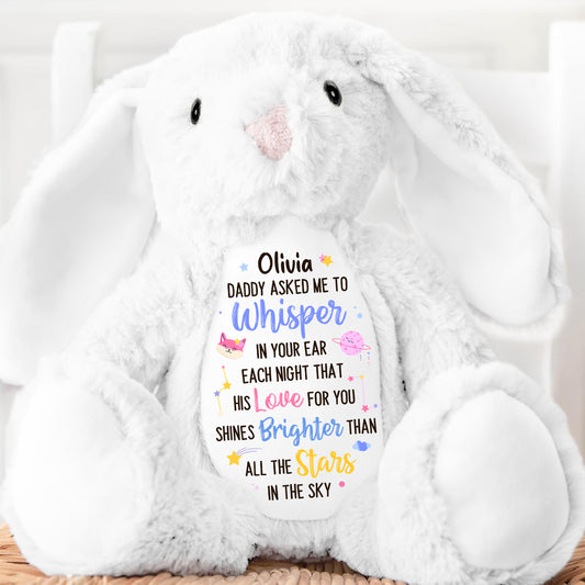 Daddy's Love - Personalized Stuffed Bunny