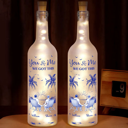 You And Me We Got This - Personalized Bottle Lamp
