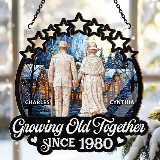 Growing Old Together - Personalized Window Hanging Suncatcher